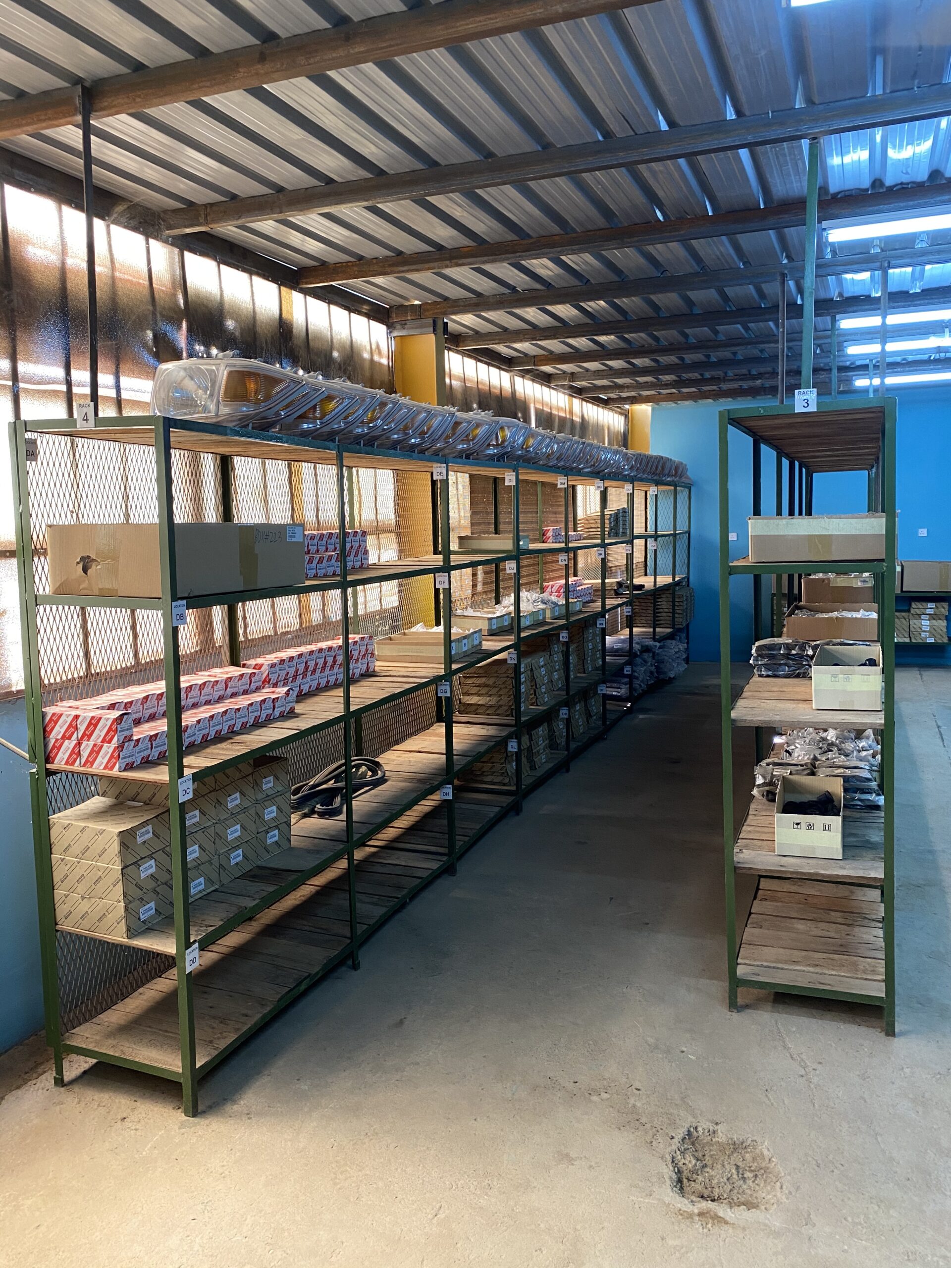 Northern Africa: Re organised spare parts stores at the workshop